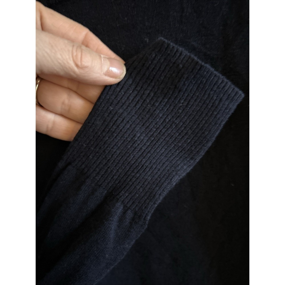 J Crew Sweater Women Small Blue Linen Cotton Crew Neck Knit Soft Girl Feminine - Picture 4 of 5
